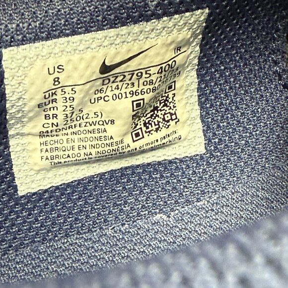 Nike Cortez Nylon Midnight Navy White Womens DZ2795-400 VNDS Sz 8 - Picture 7 of 7